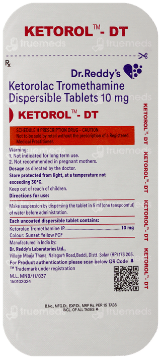 Ketorol Dt Tablet 15
