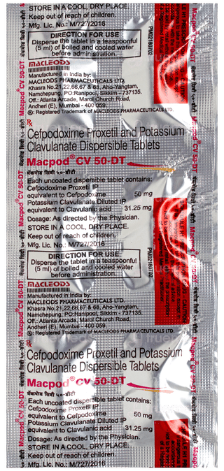 Macpod Cv 50 Dt Tablet 6