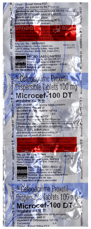 Microcef 100 Dt Tablet 10