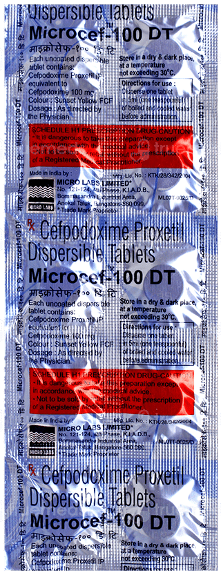 Microcef 100 Dt Tablet 10