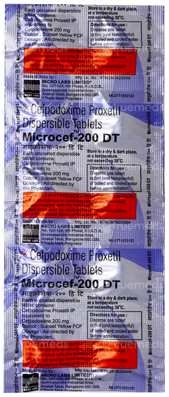 Microcef 200 Dt Tablet 10