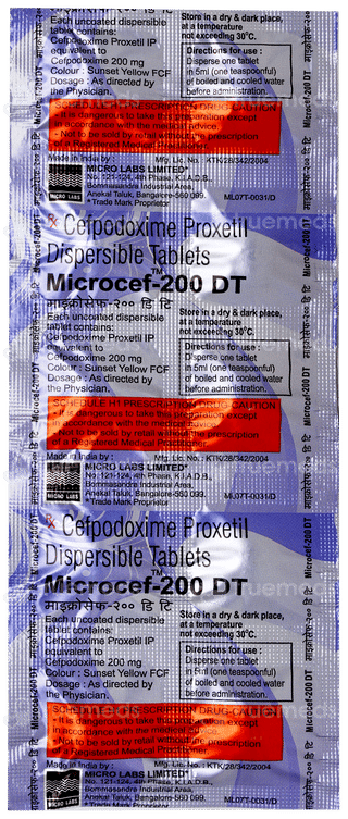 Microcef 200 Dt Tablet 10