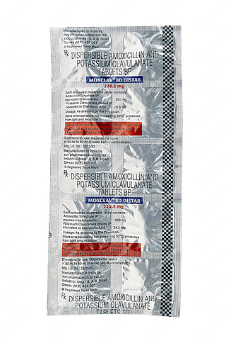 Moxclav Bd 200/28.5 MG Tablet Dt 10