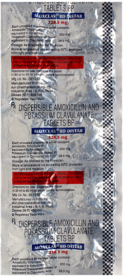 Moxclav Bd Distab 228.5mg Tablet 10