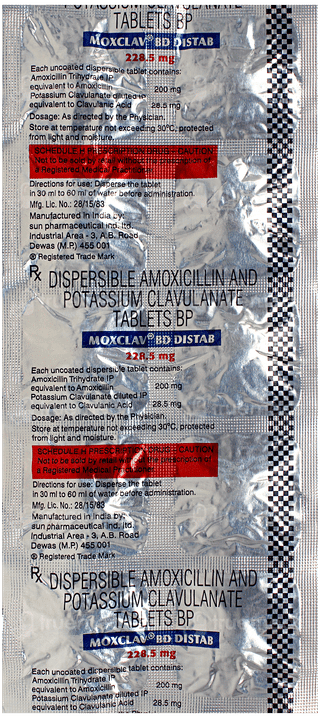 Moxclav Bd Distab 228.5Mg Tablet 10