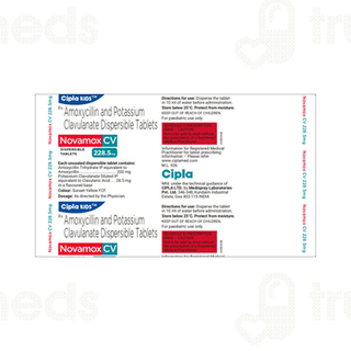 Novamox Cv 228.5mg Orange Flavour Dispersible Tablet 10