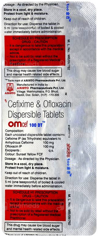Omcef 100 Dt Tablet 10