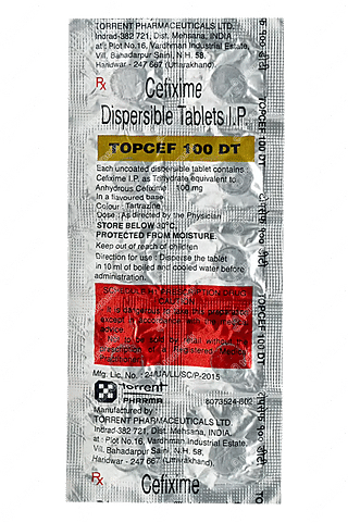 Topcef 100 MG Tablet Dt 10