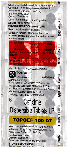Topcef 100 Dt Tablet 10 Topcef 100 Dt Tablet 10