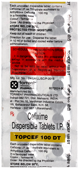 Topcef 100 Dt Tablet 10