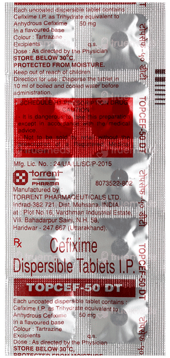 Topcef 50 Dt Tablet 10