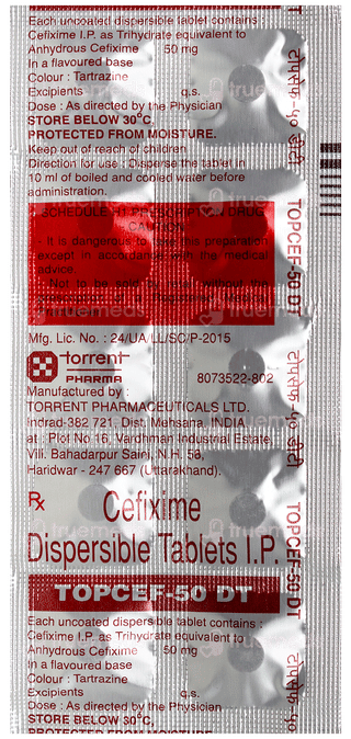 Topcef 50 Dt Tablet 10