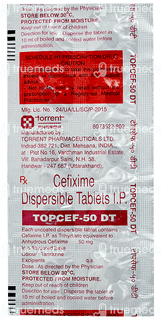 Topcef 50 Dt Tablet 10