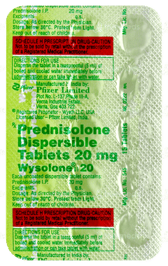 Wysolone Dt 20 Tablet 15 Wysolone Dt 20 Tablet 15