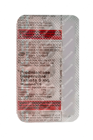 Wysolone 5 MG Tablet Dt 15