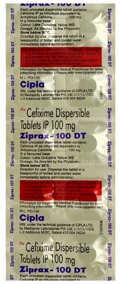 Ziprax 100 Dt Tablet 10 Ziprax 100 Dt Tablet 10