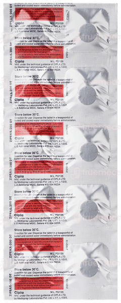 Ziprax 200 Dt Tablet 10 Ziprax 200 Dt Tablet 10