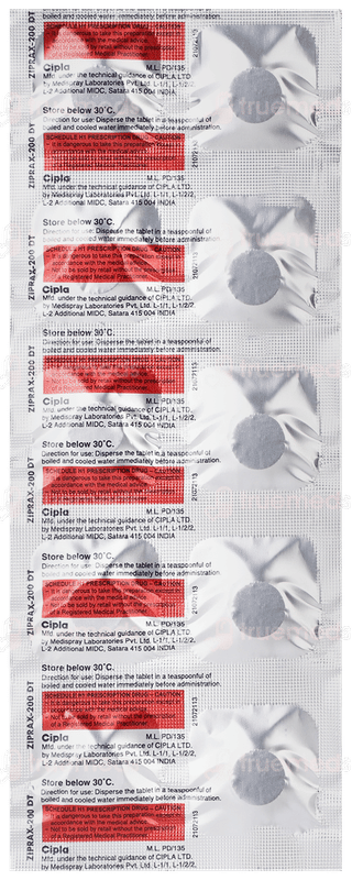 Ziprax 200 Dt Tablet 10