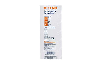 D Fend Immunity Booster Orange Flavour Sugar Free Effervescent Tablet 20