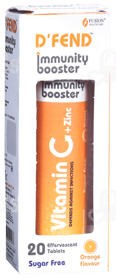 D Fend Immunity Booster Orange Flavour Sugar Free Effervescent Tablet 20 D Fend Immunity Booster Orange Flavour Sugar Free Effervescent Tablet 20