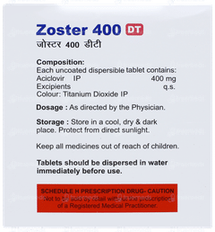 Zoster 400 Dt Tablet 10 Zoster 400 Dt Tablet 10
