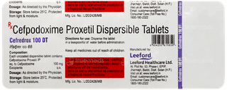 Cefredrox 100 Dt Tablet 10