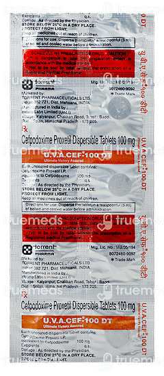 Uva Cef 100 MG Tablet Dt 10