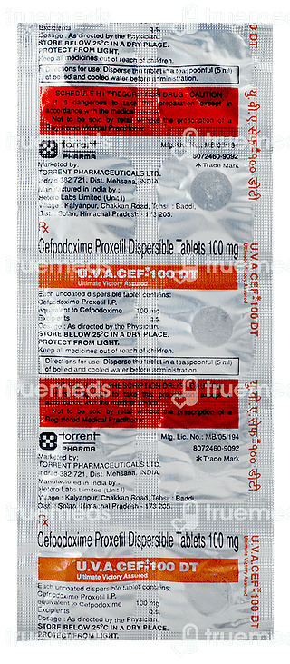 Uva Cef 100 Dt Tablet 10