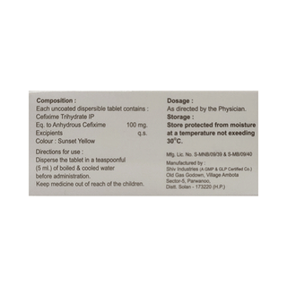 Cefic 100 MG Tablet Dt 10