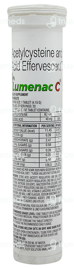 Lumenac C Strawberry Flavour Effervescent Tablet 20