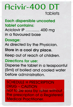 Acivir 400 Dt Tablet 10