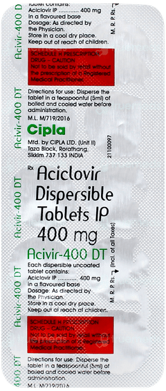 Acivir 400 Dt Tablet 10