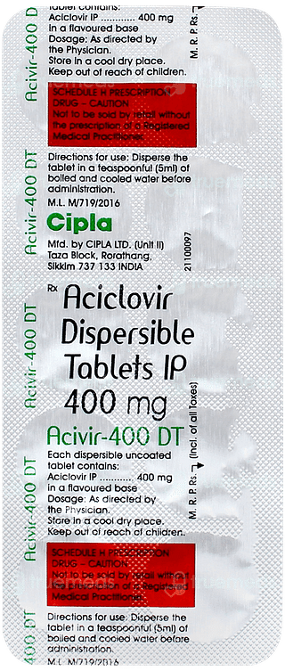 Acivir 400 Dt Tablet 10