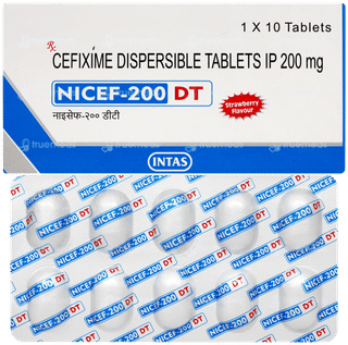 Nicef 200 MG Dt Strawberry Flavour Tablet 10