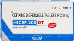 Nicef 200 MG Dt Strawberry Flavour Tablet 10
