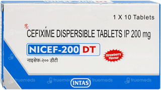 Nicef 200 MG Dt Strawberry Flavour Tablet 10