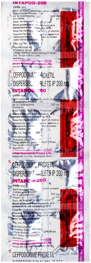 Intapod 200 Mg Tablet 10