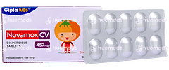 Novamox Cv 457mg Tangy Orange Flavour Tablet 10
