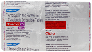 Novamox Cv 457mg Tangy Orange Flavour Dispersible Tablet 10