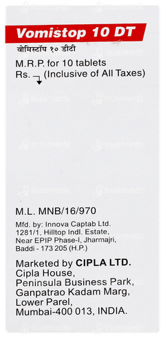 Vomistop 10 Dt Tablet 10 Vomistop 10 Dt Tablet 10
