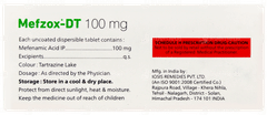 Mefzox Dt 100mg Tablet 10 Mefzox Dt 100mg Tablet 10