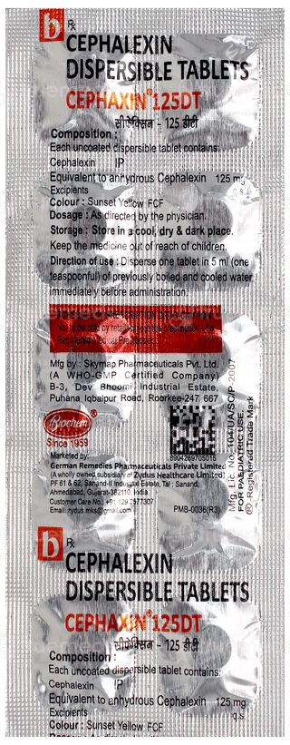 Cephaxin 125Dt Tablet 10