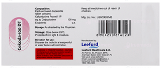 Cekoda 100 Mg Dt Tablet 10