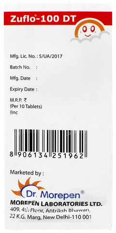 Zuflo 100 Dt Tablet 10