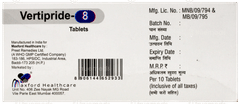 Vertipride 8 Tablet 10
