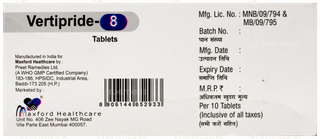 Vertipride 8 Tablet 10