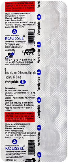Vertipride 8 Tablet 10