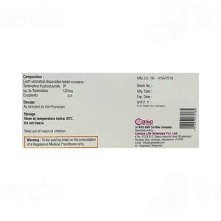 Lamifin 125 Dt Tablet 10