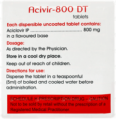 Acivir 800 Dt Tablet 10 Acivir 800 Dt Tablet 10