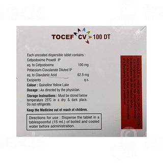 Tocef Cv 100 Dt Tablet 10